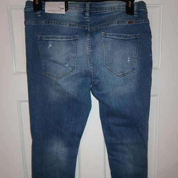 KANCAN Maternity size 11/29 Skinny Ankle Jeans Distressed NWT - Picture 4 of 9